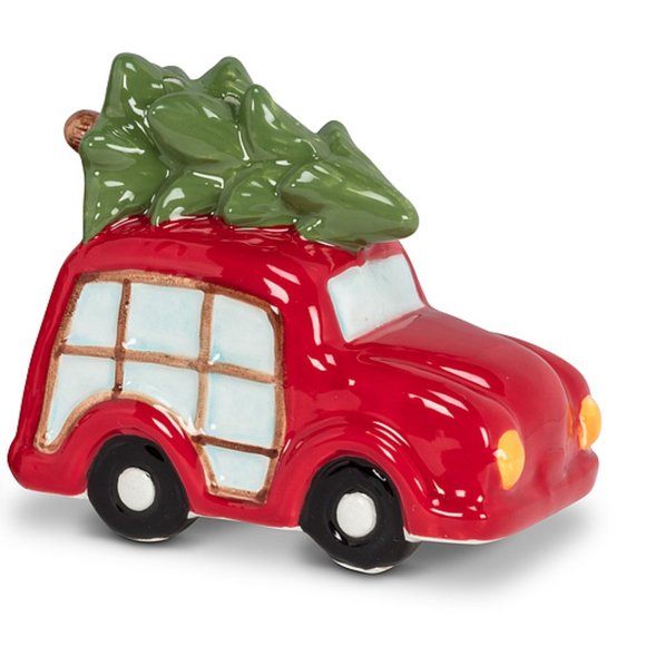 Christmas Holiday Car and Camper Salt & Pepper Ceramic Shakers - Picture 2 of 5